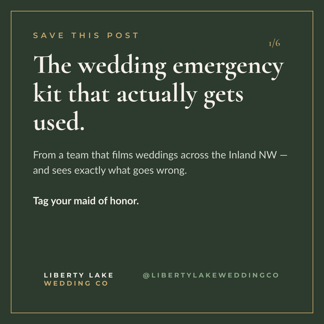 The Day-Of Emergency Kit Checklist — free printable from Liberty Lake Wedding Co
